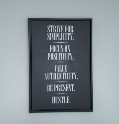 Stylish Quote From &Quot;Strategy For Simplicity&Quot; On A Plain Background