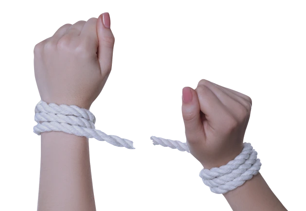 Hands Breaking Chains.